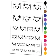 Peeking Bear Temporary Tattoo Water Resistant Fake Body Art Set Collection Light Pink