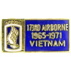 U.S. Army 173rd Airborne Division Vietnam Pin 1 1/8"