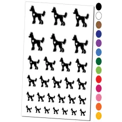 Chinese Crested Dog with Heart Temporary Tattoo Water Resistant Fake Body Art Set Collection White