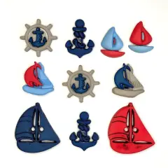 Buttons Galore and More Craft & Sewing Buttons - Come Sail Away - 30 Buttons