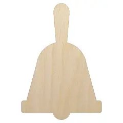 Bell Solid Unfinished Wood Shape Piece Cutout for DIY Craft Projects