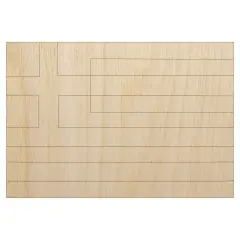 Greece Flag Unfinished Wood Shape Piece Cutout for DIY Craft Projects