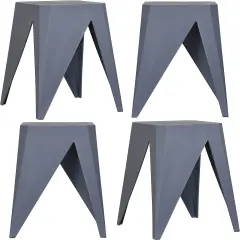 ISL Furnishings InterSpaceLiving Zuho Multi-USe Stool (4, Charcoal)