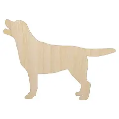 Labrador Retriever Dog Solid Unfinished Wood Shape Piece Cutout for DIY Craft Projects