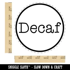 Decaf Coffee Label Self-Inking Rubber Stamp for Stamping Crafting Planners Blue