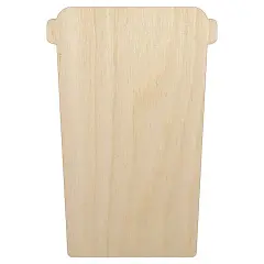 Travel Coffee Cup Mug Solid Unfinished Wood Shape Piece Cutout for DIY Craft Projects