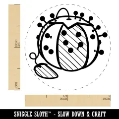 Tomato Pin Cushion with Strawberry Sewing Self-Inking Rubber Stamp Ink Stamper for Stamping Crafting Planners Red
