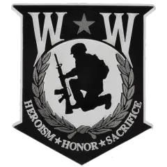 Wounded Warrior Magnet Car Fridge Locker Decal (2-7/8")