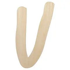 Letter U Uppercase Felt Marker Font Unfinished Wood Shape Piece Cutout for DIY Craft Projects