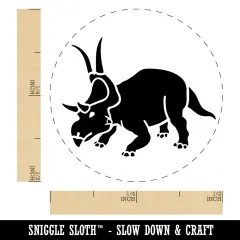 Diabloceratops Dinosaur Self-Inking Rubber Stamp Ink Stamper for Stamping Crafting Planners Fuchsia