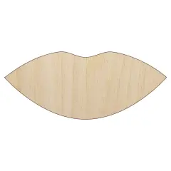 Lips Mouth Solid Unfinished Wood Shape Piece Cutout for DIY Craft Projects
