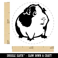 Cute Spotted Guinea Pig Self-Inking Rubber Stamp for Stamping Crafting Planners Fuchsia