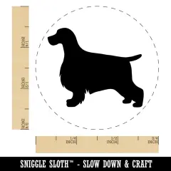 English Cocker Spaniel Dog Solid Self-Inking Rubber Stamp for Stamping Crafting Planners Black
