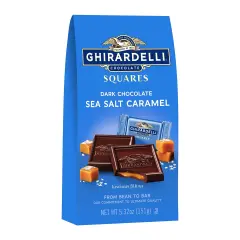 Dark and Caramel Sea Salt Chocolate Squares Bag, 5.32-Ounce (Case of 6)