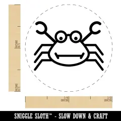 Silly Crab Self-Inking Rubber Stamp for Stamping Crafting Planners Orange