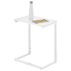 mDesign Modern Minimalistic Metal Accent Desk and Tray Furniture Unit