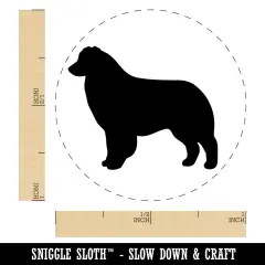 Australian Shepherd Dog Aussie Solid Self-Inking Rubber Stamp for Stamping Crafting Planners Red