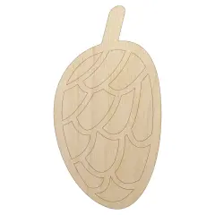 Pinecone Doodle Unfinished Wood Shape Piece Cutout for DIY Craft Projects
