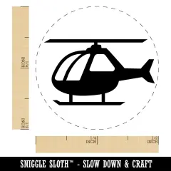 Helicopter Aircraft Chopper Self-Inking Rubber Stamp for Stamping Crafting Planners Brown