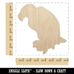Condor Vulture Bird Unfinished Wood Shape Piece Cutout for DIY Craft Projects