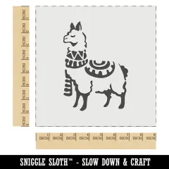 Cozy Llama Alpaca Wrapped with Scarf and Blanket Wall Cookie DIY Craft Reusable Stencil