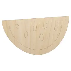 Watermelon Fruit Slice Unfinished Wood Shape Piece Cutout for DIY Craft Projects