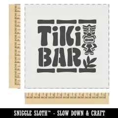 Tiki Bar Wall Cookie DIY Craft Reusable Stencil