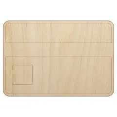 Credit Card Money Bills Unfinished Wood Shape Piece Cutout for DIY Craft Projects