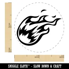 Flying Fireball Hot Flame Wizard Magic Spell Self-Inking Rubber Stamp for Stamping Crafting Planners Orange
