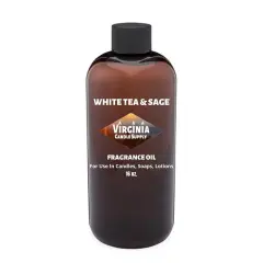 White Tea & Sage Fragrance Oil (Our Version of the Brand Name) (16 oz Bottle) for Candle Making, Soap Making, Tart Making, Room Sprays, Lotions, Car Fresheners, Slime, Bath Bombs, Warmers&hellip;
