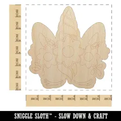 Pretty Sleepy Unicorn Face Unfinished Wood Shape Piece Cutout for DIY Craft Projects