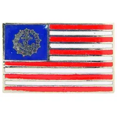 American Yacht Flag Pin 1"