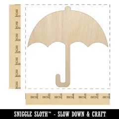 Umbrella Keep Dry Icon Unfinished Wood Shape Piece Cutout for DIY Craft Projects
