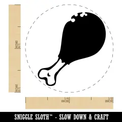 Chicken Drumstick Meat Food Self-Inking Rubber Stamp Ink Stamper for Stamping Crafting Planners Pink