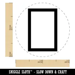 Rectangle Outline Box Self-Inking Rubber Stamp for Stamping Crafting Planners Lime Green