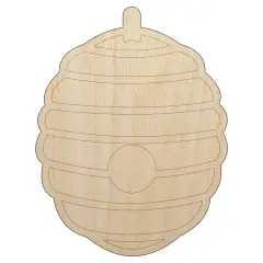 Bee Hive Unfinished Wood Shape Piece Cutout for DIY Craft Projects