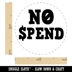 No Spend Money Spending Fun Text Self-Inking Rubber Stamp for Stamping Crafting Planners Blue