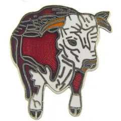 Hereford Cow Pin 1"