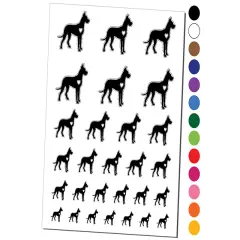 Great Dane Dog with Heart Temporary Tattoo Water Resistant Fake Body Art Set Collection Yellow