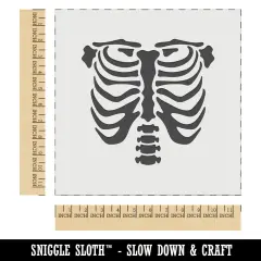 Human Ribcage Skeleton Bones Spooky Halloween Wall Cookie DIY Craft Reusable Stencil
