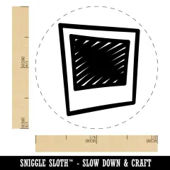 Instant Photograph Sketch Self-Inking Rubber Stamp for Stamping Crafting Planners Lime Green