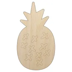 Pineapple Doodle Unfinished Wood Shape Piece Cutout for DIY Craft Projects