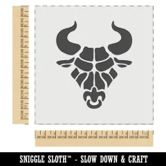Angry Bull Cow Head with Horns Wall Cookie DIY Craft Reusable Stencil