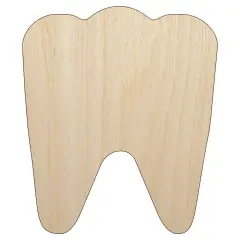 Tooth Dentist Unfinished Wood Shape Piece Cutout for DIY Craft Projects
