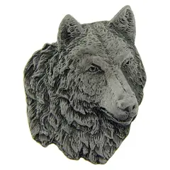 Wolf Head Pewter 1"