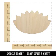 Yoga Lotus Flower Outline Unfinished Wood Shape Piece Cutout for DIY Craft Projects