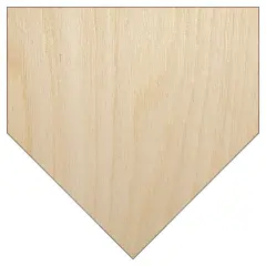 Home Plate Baseball Unfinished Wood Shape Piece Cutout for DIY Craft Projects