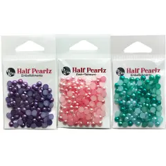 Buttons Galore Flat Back Pearls for DIY Crafts - Three Princess Colors 350 Pieces