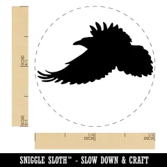 Flying Raven Bird Self-Inking Rubber Stamp Ink Stamper for Stamping Crafting Planners Purple