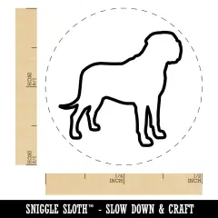 English Mastiff Dog Outline Self-Inking Rubber Stamp for Stamping Crafting Planners UV